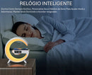 Estação Multifuncional 15W: Carregamento Celular Rápido, Som, Despertador, Luz Noturna e Suporte em Um Só Produto!