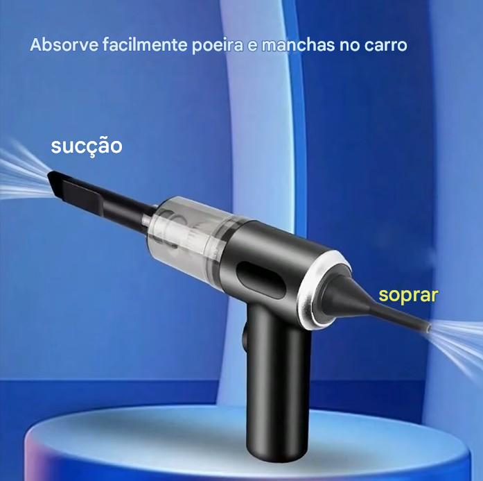 Aspirador De Pó 3 Em 1 Com Sucção e Sopro Integrados. Carregamento USB. Para Carros e Uso Doméstico.