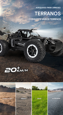 Carrinho Controle Remoto de alta velocidade, Caminhão Off-Road com Luzes LED, Brinquedo para Crianças e Adultos