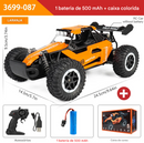 Carrinho Controle Remoto de alta velocidade, Caminhão Off-Road com Luzes LED, Brinquedo para Crianças e Adultos