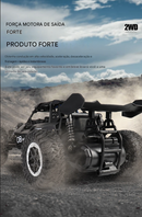 Carrinho Controle Remoto de alta velocidade, Caminhão Off-Road com Luzes LED, Brinquedo para Crianças e Adultos