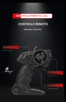 Carrinho Controle Remoto de alta velocidade, Caminhão Off-Road com Luzes LED, Brinquedo para Crianças e Adultos