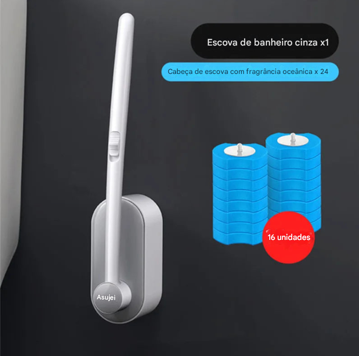 Escova Limpeza para Vaso Sanitário Descartável com Suporte Longo, Limpeza Doméstica, Acessórios para Limpeza