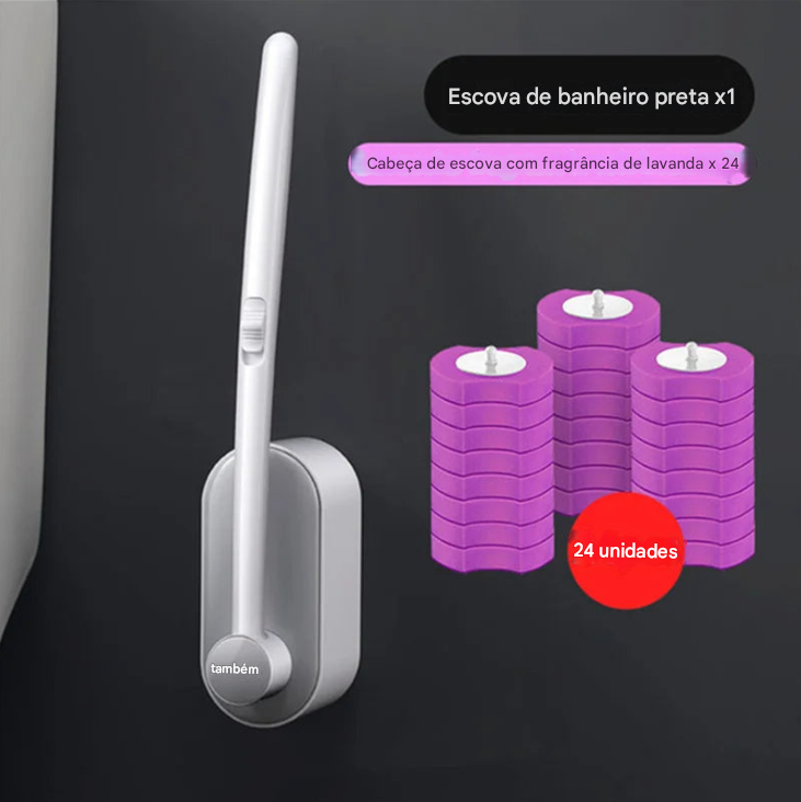 Escova Limpeza para Vaso Sanitário Descartável com Suporte Longo, Limpeza Doméstica, Acessórios para Limpeza