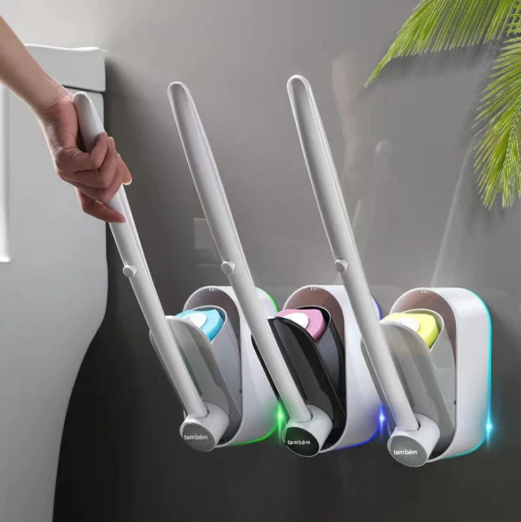 Escova Limpeza para Vaso Sanitário Descartável com Suporte Longo, Limpeza Doméstica, Acessórios para Limpeza