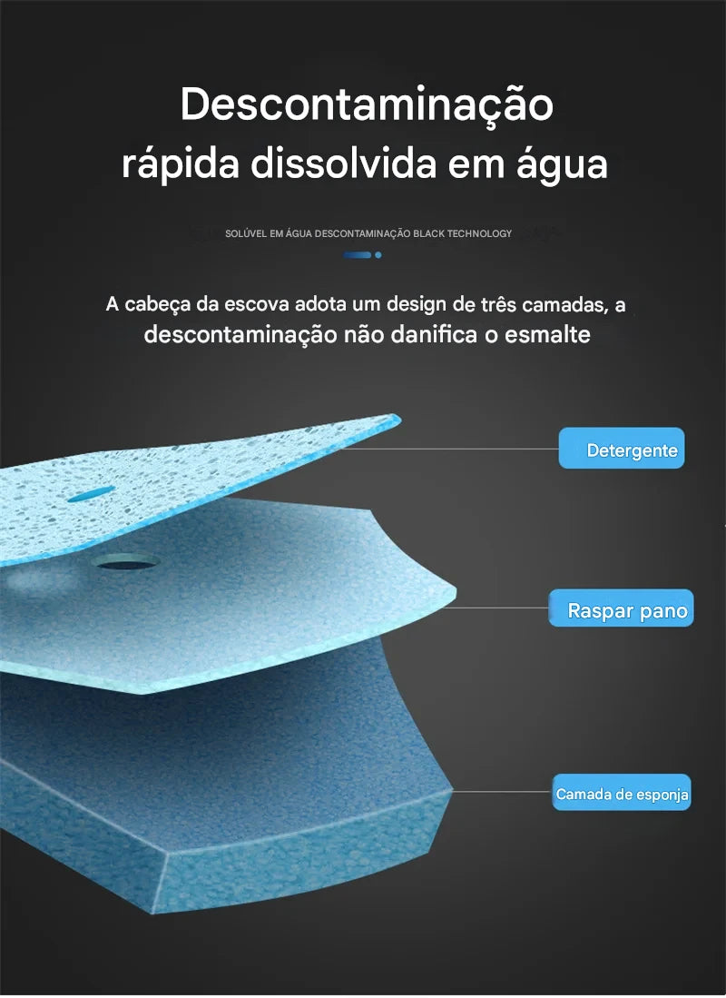Escova Limpeza para Vaso Sanitário Descartável com Suporte Longo, Limpeza Doméstica, Acessórios para Limpeza