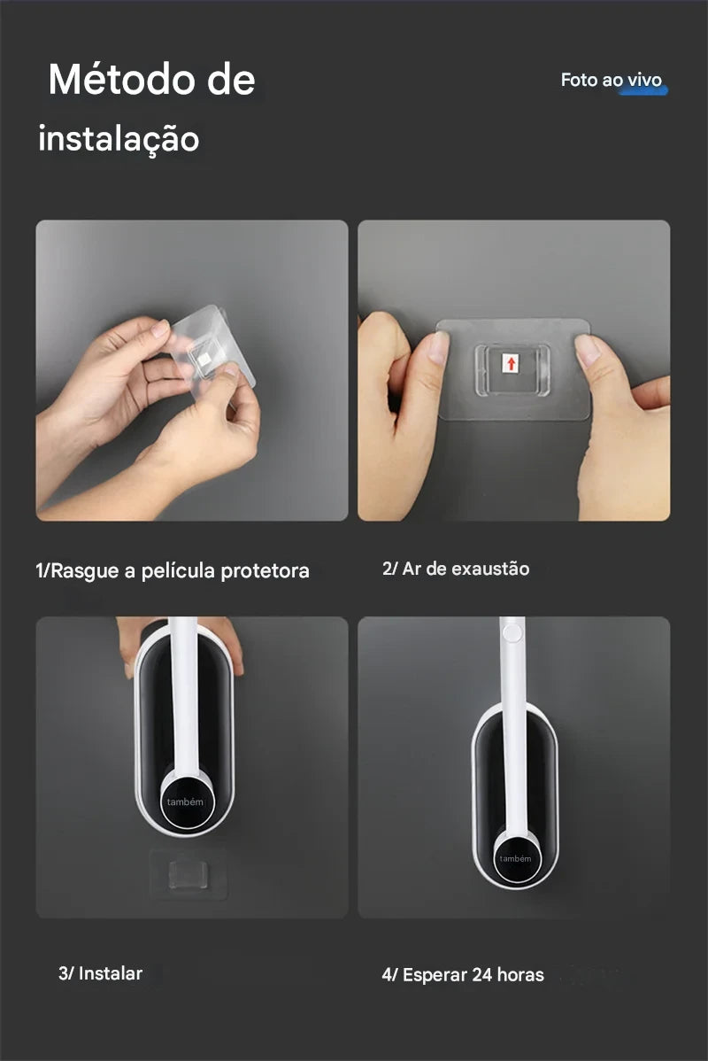Escova Limpeza para Vaso Sanitário Descartável com Suporte Longo, Limpeza Doméstica, Acessórios para Limpeza