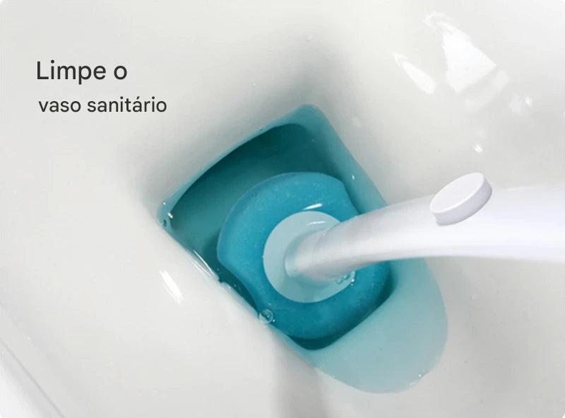 Escova Limpeza para Vaso Sanitário Descartável com Suporte Longo, Limpeza Doméstica, Acessórios para Limpeza
