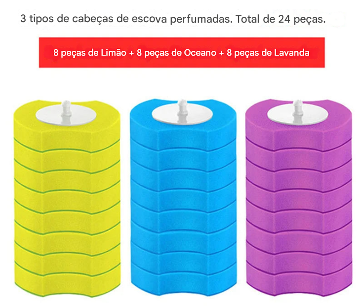 Escova Limpeza para Vaso Sanitário Descartável com Suporte Longo, Limpeza Doméstica, Acessórios para Limpeza