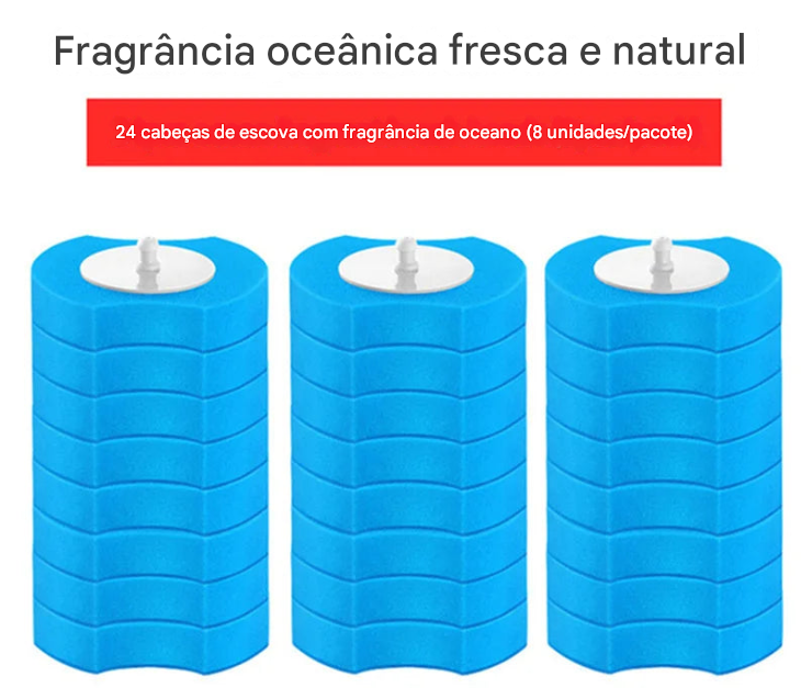 Escova Limpeza para Vaso Sanitário Descartável com Suporte Longo, Limpeza Doméstica, Acessórios para Limpeza