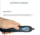 Chave de Fenda / Parafusadeira Elétrica Sem Fio 1300mAh, Bateria De Lítio Recarregável, Torque Ajustável.