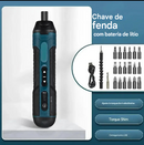 Chave de Fenda / Parafusadeira Elétrica Sem Fio 1300mAh, Bateria De Lítio Recarregável, Torque Ajustável.