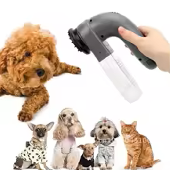 Aspirador de Pó Portátil Recarregável para Cães e Gatos, Removedor de Pelos de Animais de Estimação, Pente e Aparador