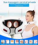 Massageador De Pescoço, Almofada de Massagem Para Vértebras, Compressa Quente Para Ombro e Pescoço