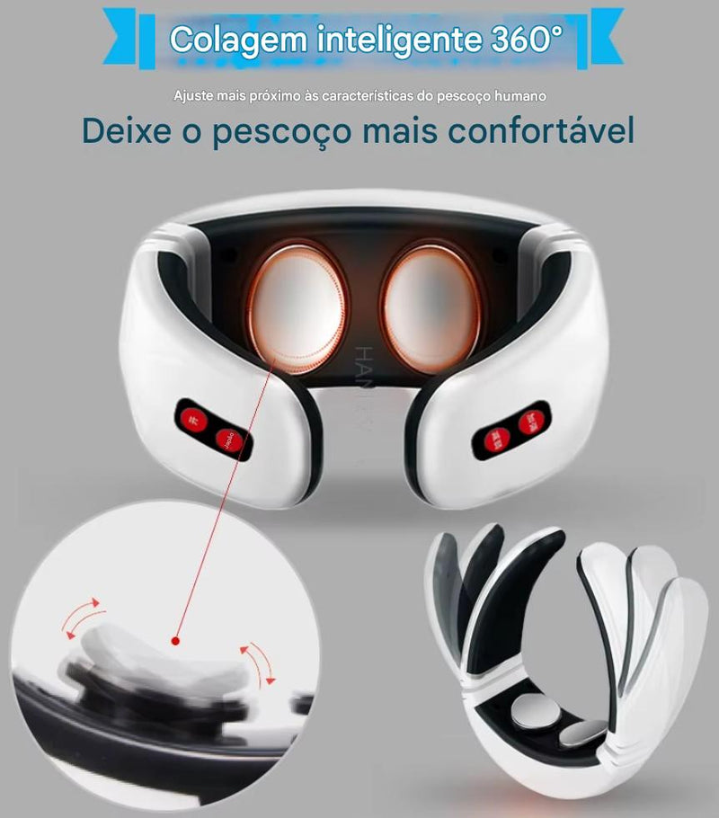 Massageador De Pescoço, Almofada de Massagem Para Vértebras, Compressa Quente Para Ombro e Pescoço