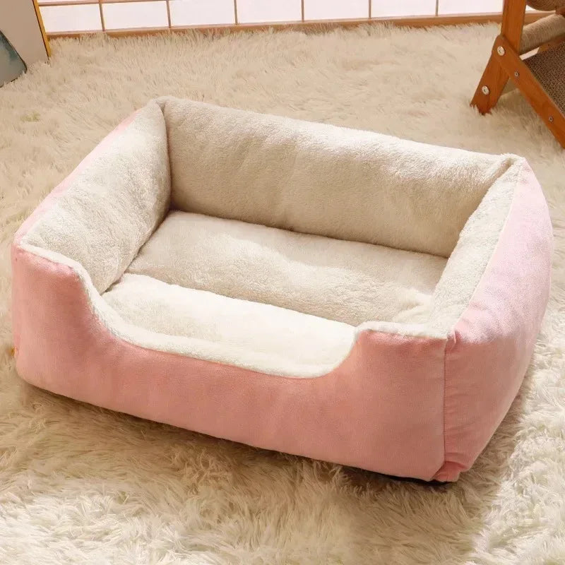 Cama para Cães e Gatos. Almofada de Pelúcia para Animais de Estimação.