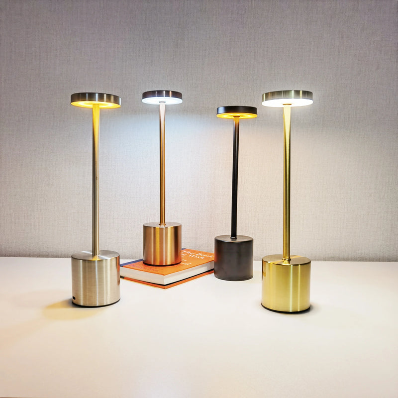 Luminárias em Led de Mesa Sem Fio Recarregaveis Portátil,  Iluminação Regulável em 3 Cores para Quarto, Sala e Sala de Jantar
