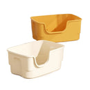 Caixa de Areia para Gatos, Grande Capacidade, Plástico Semi Fechado, Antirrespingos.