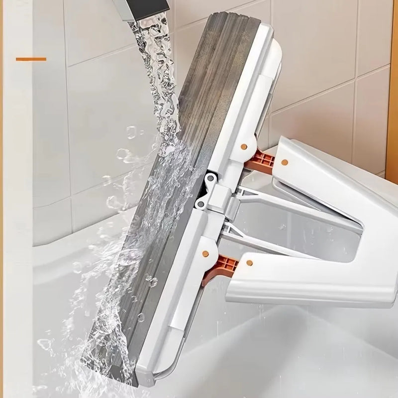 Mop Rodo Esfregão Dobrável de Algodão  - Espreme Sem as mãos - Refil Substituível  - Limpeza Doméstica