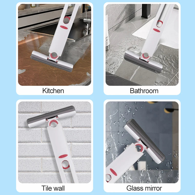 Mini Mop/Esfregão absorvente forte e dobrável, para limpeza doméstica, banheiro, cozinha, utensílios de mesa, janela de mesa.