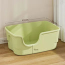 Caixa de Areia para Gatos, Grande Capacidade, Plástico Semi Fechado, Antirrespingos.