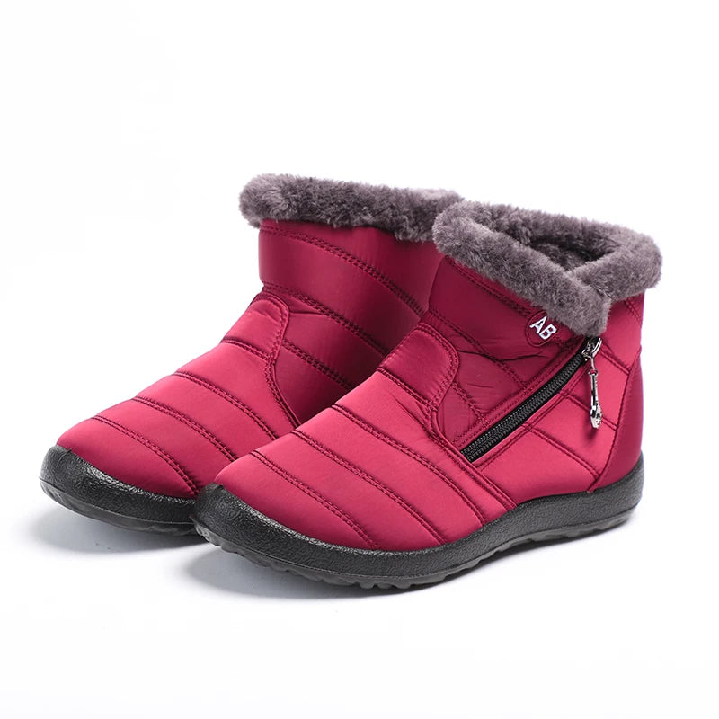 Bairuilun Botas Femininas Clássicas, Impermeáveis, Baixas e Casuais De Inverno, Botas De Cano Curto Para Mulheres
