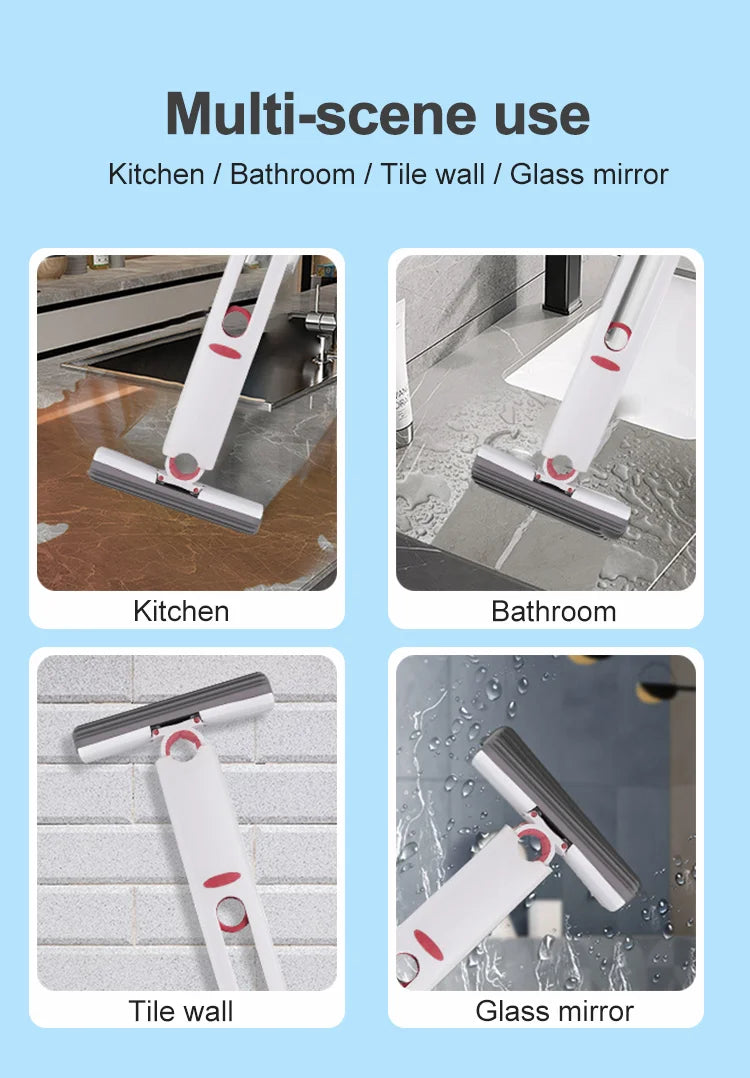 Mini Mop/Esfregão absorvente forte e dobrável, para limpeza doméstica, banheiro, cozinha, utensílios de mesa, janela de mesa.