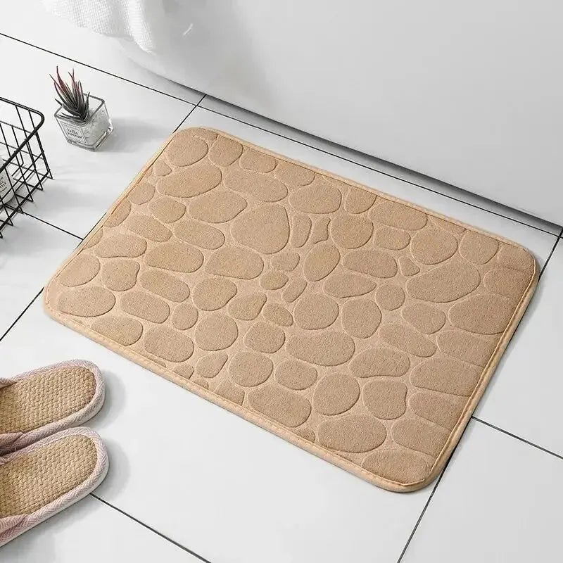 Tapete Antiderrapante de Fibra em Relevo para Banheiro e Sala de Estar