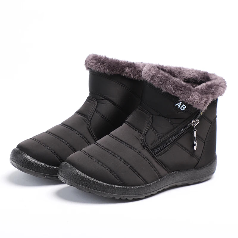 Bairuilun Botas Femininas Clássicas, Impermeáveis, Baixas e Casuais De Inverno, Botas De Cano Curto Para Mulheres