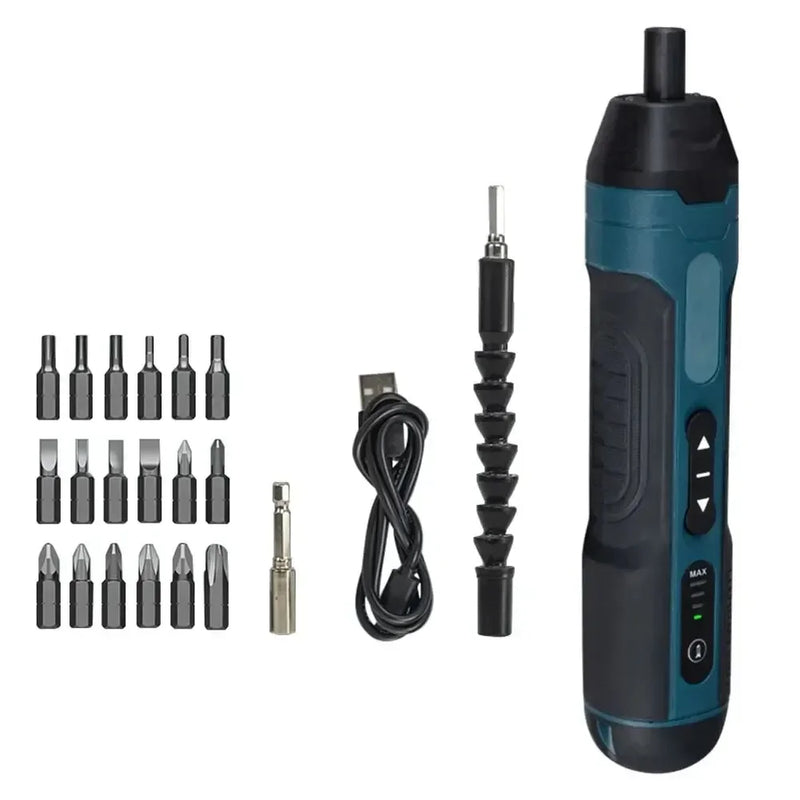 Chave de Fenda / Parafusadeira Elétrica Sem Fio 1300mAh, Bateria De Lítio Recarregável, Torque Ajustável.