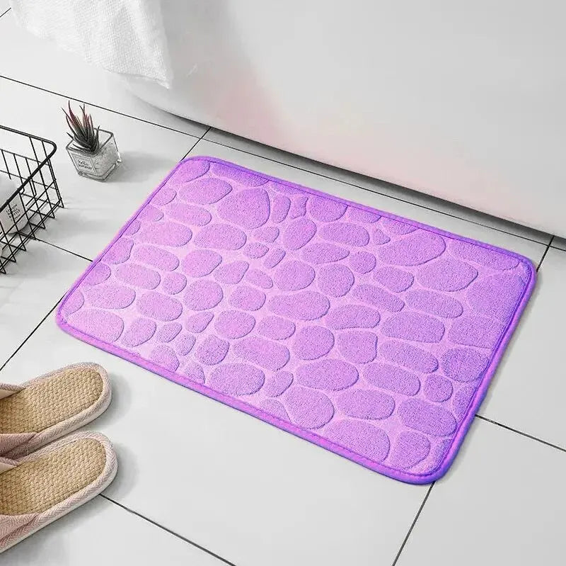 Tapete Antiderrapante de Fibra em Relevo para Banheiro e Sala de Estar