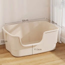 Caixa de Areia para Gatos, Grande Capacidade, Plástico Semi Fechado, Antirrespingos.