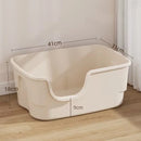 Caixa de Areia para Gatos, Grande Capacidade, Plástico Semi Fechado, Antirrespingos.