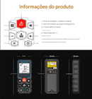 Trena Medidor de Distância a Laser Mileseey. Metro e Fita Métrica.