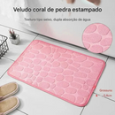 Tapete Antiderrapante de Fibra em Relevo para Banheiro e Sala de Estar