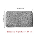 Tapete Antiderrapante de Fibra em Relevo para Banheiro e Sala de Estar